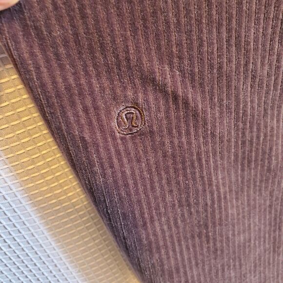 Lululemon Scuba Super Wide Leg Pants Velvet Womens 14 XL Brown Stretch Comfort - Picture 6 of 8